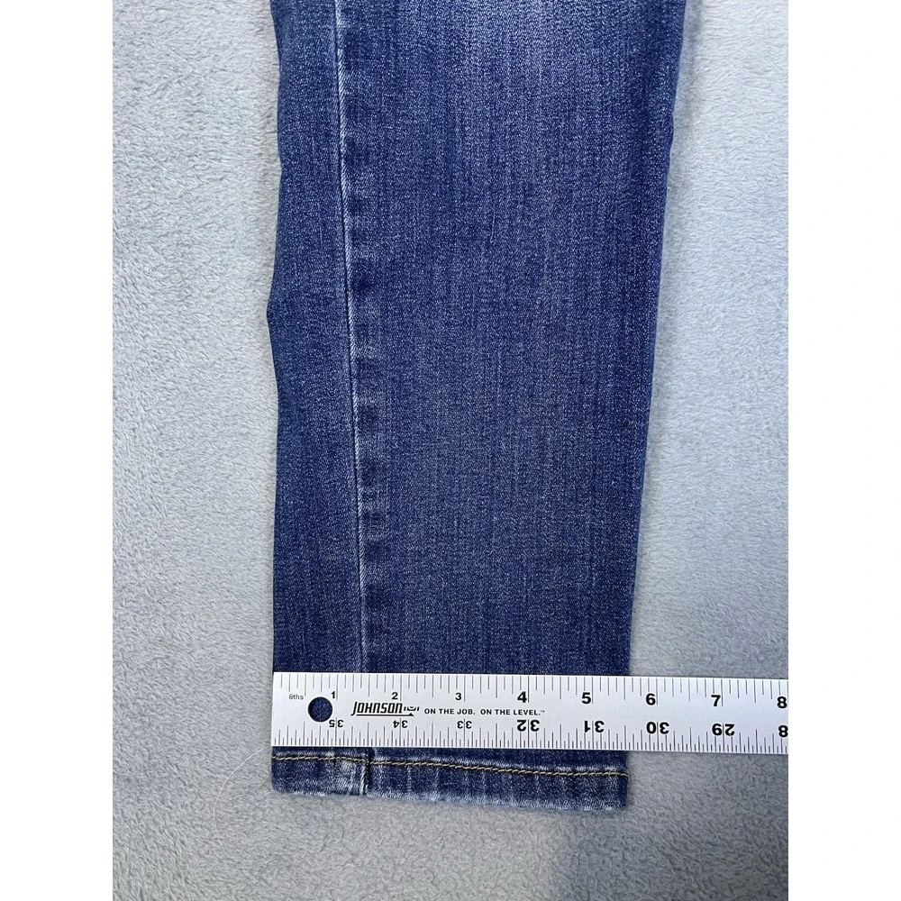 KanCan Jeans Womens‎ 9 Blue Ripped Denim Dark Wash Skinny Mid Rise Stretch